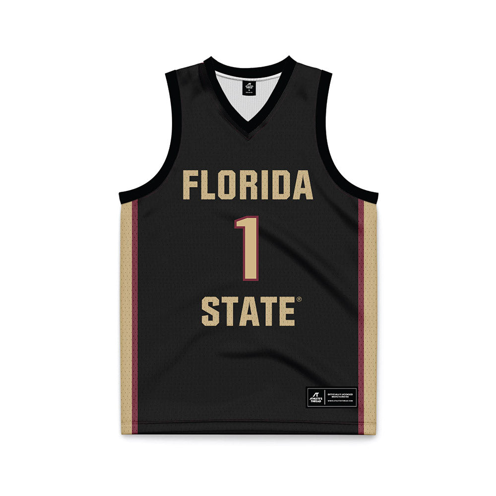 FSU - NCAA Women's Basketball : Mari Gerton - Black Basketball Jersey-0