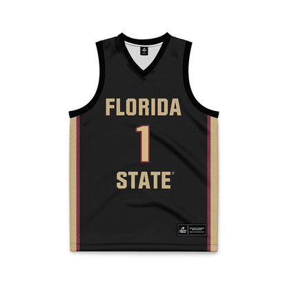 FSU - NCAA Women's Basketball : Mari Gerton - Black Basketball Jersey-0