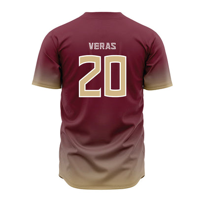 FSU - NCAA Baseball : Genson Veras - Garnet Jersey-1