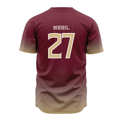 FSU - NCAA Baseball : Kevin Mebil - Garnet Jersey-1