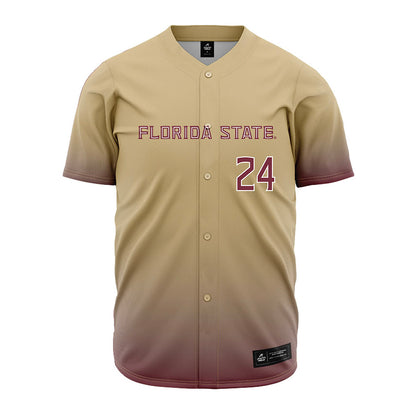 FSU - NCAA Baseball : Cole Stokes - Cream Jersey-0