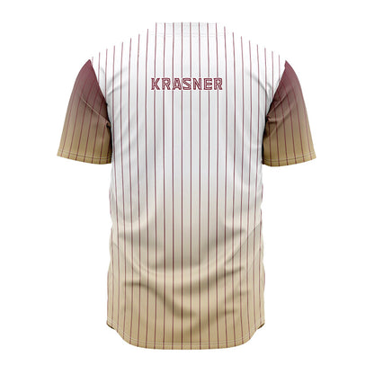 FSU - NCAA Baseball : Spencer Krasner - Pinstripe Jersey-1