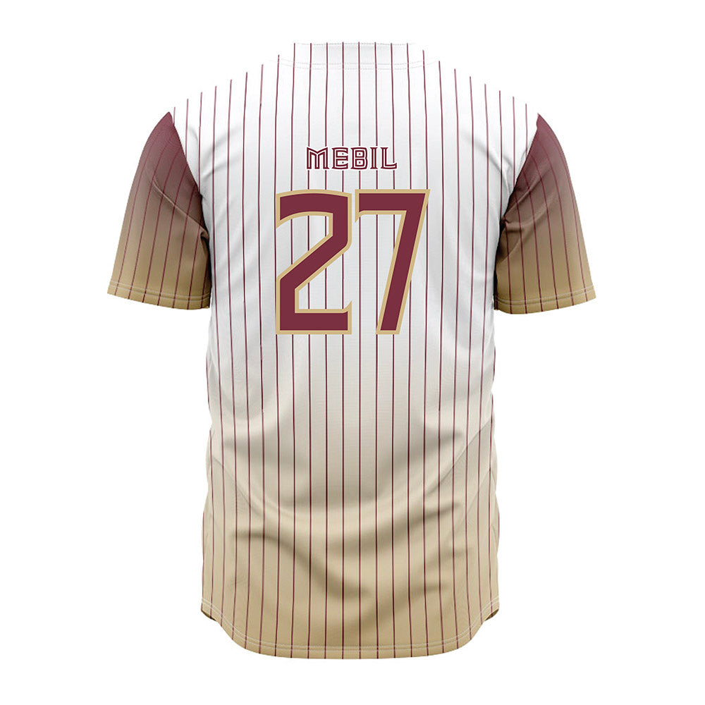 FSU - NCAA Baseball : Kevin Mebil - Pinstripe Jersey-1