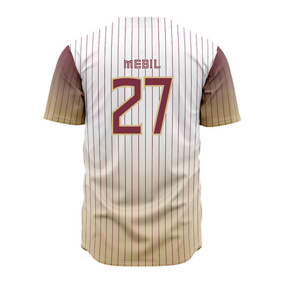 FSU - NCAA Baseball : Kevin Mebil - Pinstripe Jersey-1