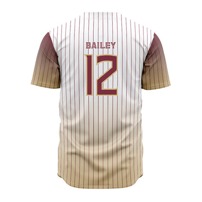 FSU - NCAA Baseball : Myles Bailey - Pinstripe Jersey-1
