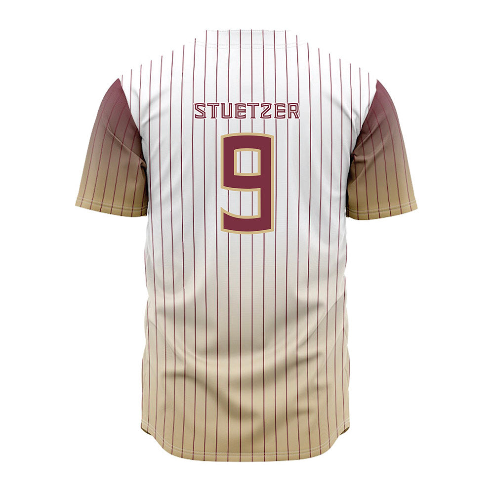 FSU - NCAA Baseball : John Stuetzer - Pinstripe Jersey-1