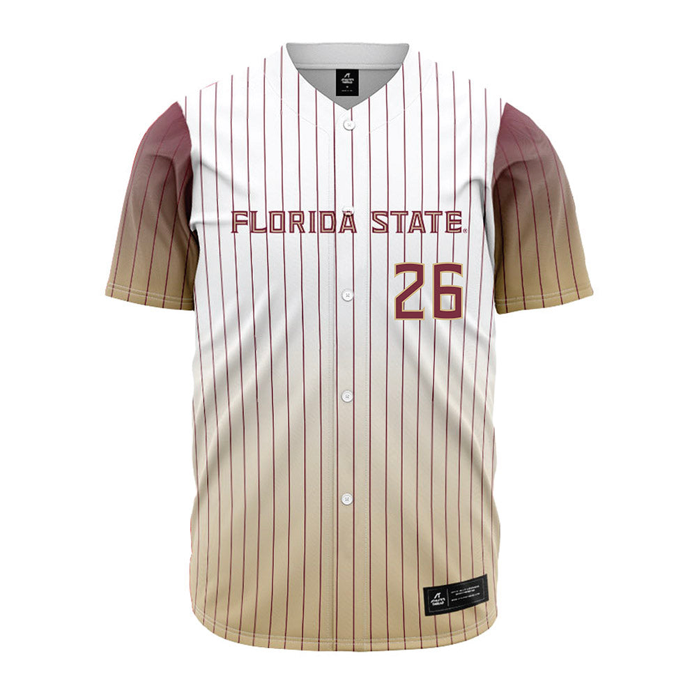 FSU - NCAA Baseball : Eli Putnam - Pinstripe Jersey-0