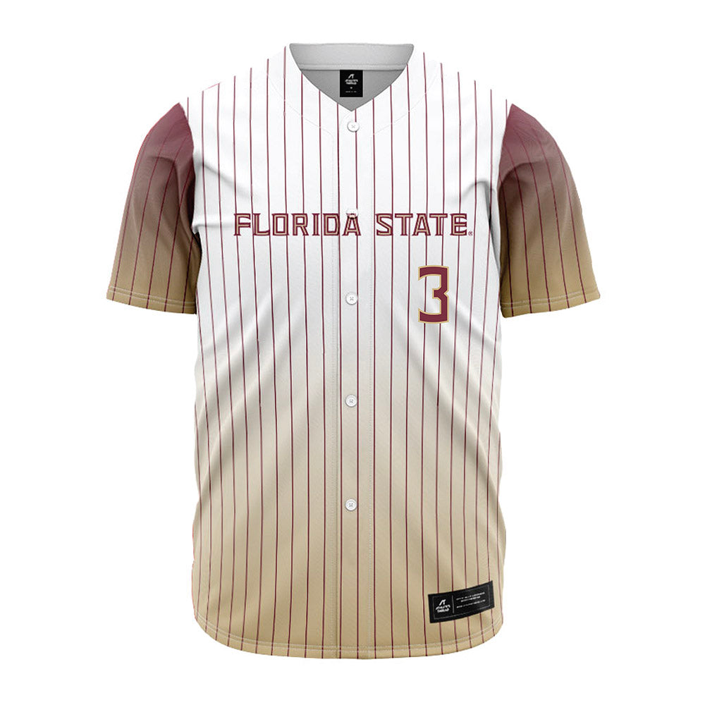 FSU - NCAA Baseball : Trey Beard - Pinstripe Jersey-0