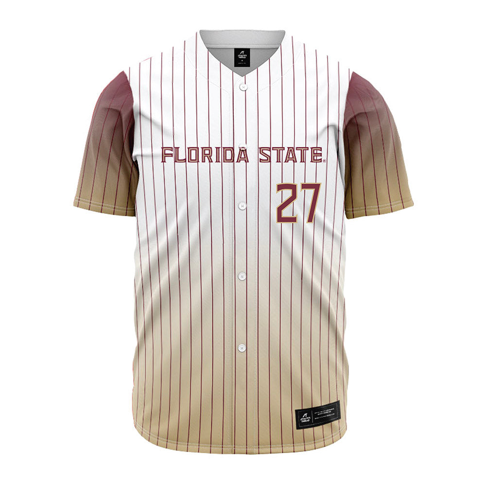 FSU - NCAA Baseball : Kevin Mebil - Pinstripe Jersey-0