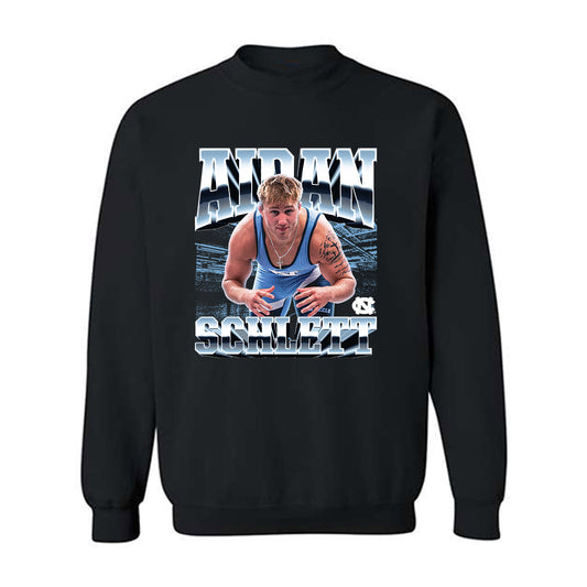UNC - NCAA Wrestling : Aidan Schlett - Player Collage Crewneck Sweatshirt-0
