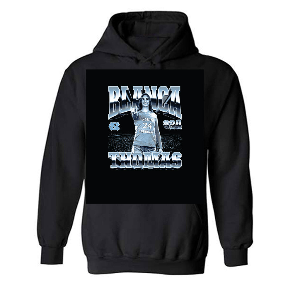 UNC - NCAA Women's Basketball : Blanca Thomas - Player Collage Hooded Sweatshirt-0