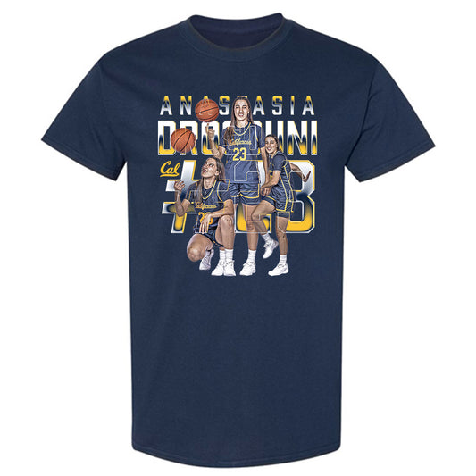 UC Berkeley - NCAA Women's Basketball : Anastasia Drosouni - Player Collage T-Shirt-0