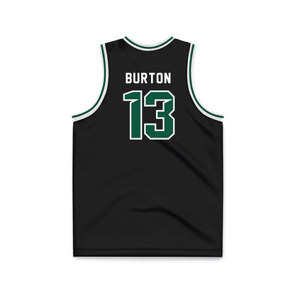Cleveland State - NCAA Men's Basketball : Lucas Burton - Black Basketball Jersey-1