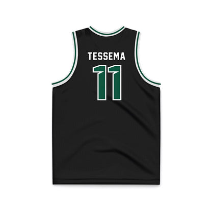 Cleveland State - NCAA Men's Basketball : Waqo Tessema - Black Basketball Jersey-1