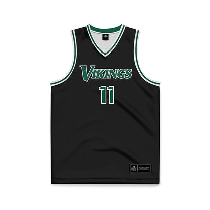 Cleveland State - NCAA Men's Basketball : Waqo Tessema - Black Basketball Jersey-0