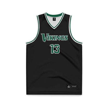 Cleveland State - NCAA Men's Basketball : Lucas Burton - Black Basketball Jersey-0