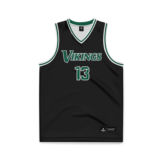 Cleveland State - NCAA Men's Basketball : Lucas Burton - Black Basketball Jersey-0