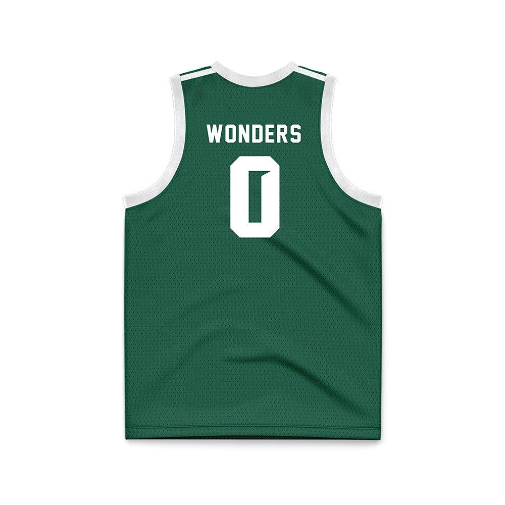 Cleveland State - NCAA Men's Basketball : Foster Wonders - Green Basketball Jersey-1