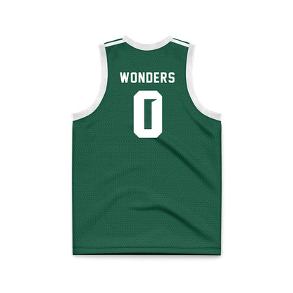 Cleveland State - NCAA Men's Basketball : Foster Wonders - Green Basketball Jersey-1