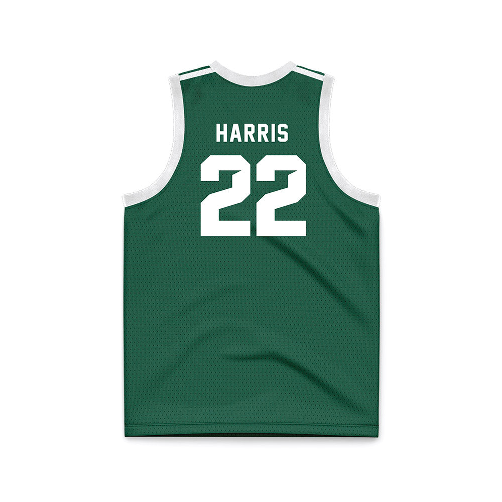 Cleveland State - NCAA Men's Basketball : Josiah Harris - Green Basketball Jersey-1