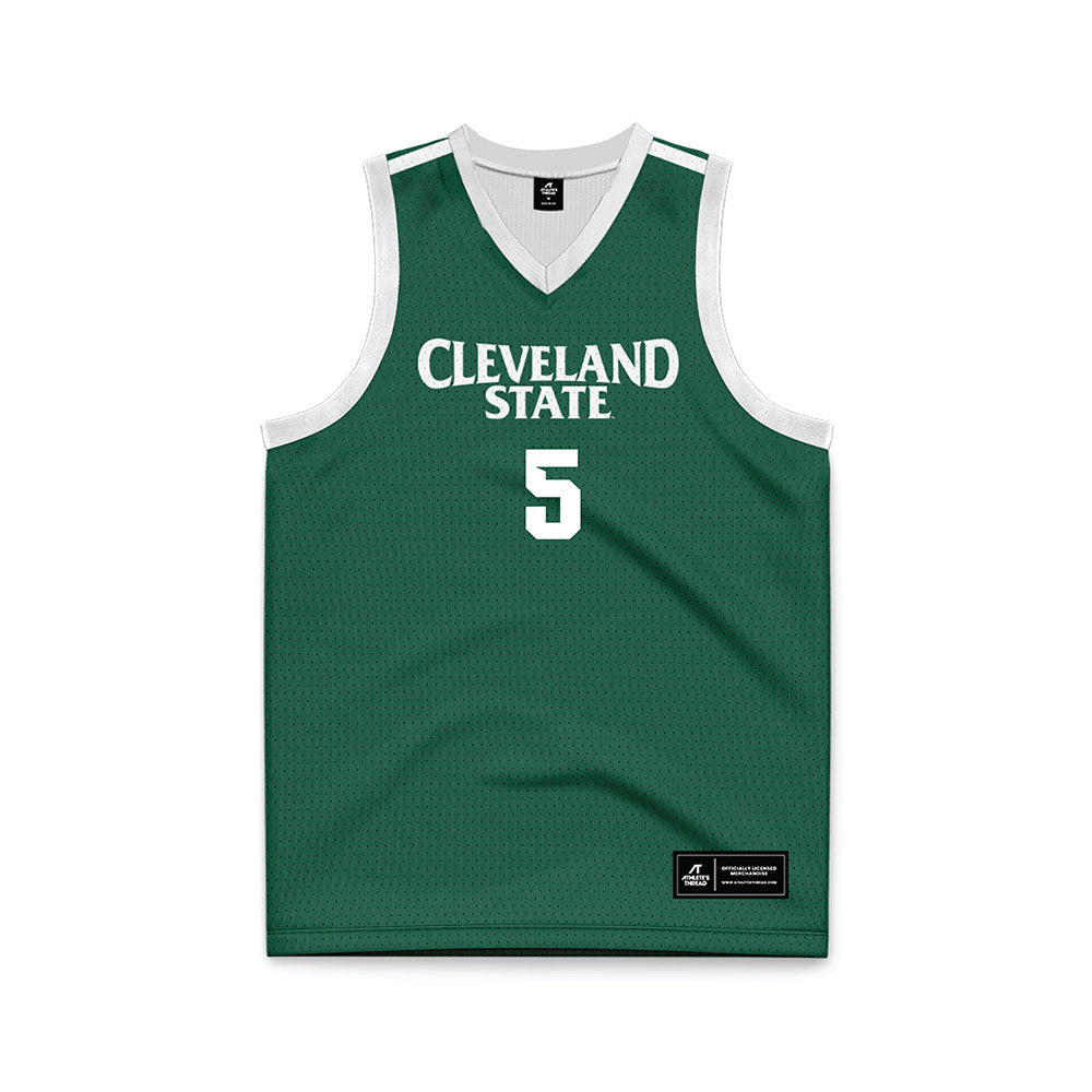Cleveland State - NCAA Men's Basketball : David Giddens - Green Basketball Jersey-0