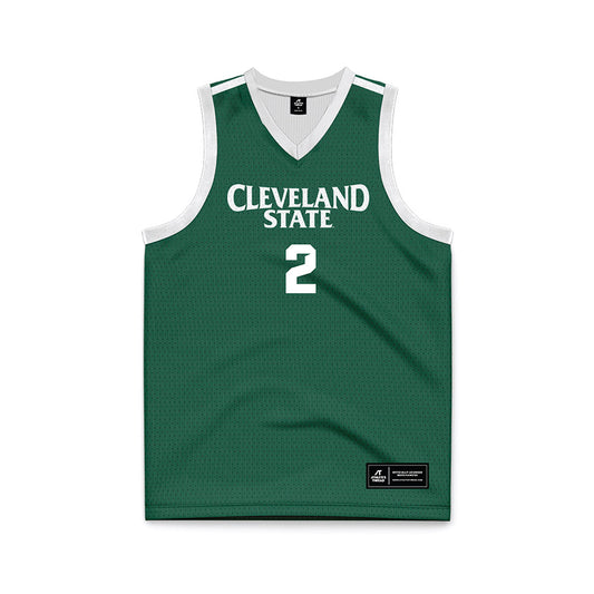 Cleveland State - NCAA Men's Basketball : Jaidon Lipscomb - Green Basketball Jersey-0