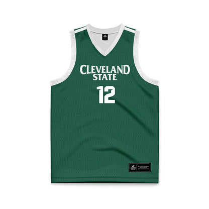Cleveland State - NCAA Men's Basketball : Holden Pierre-Louis - Green Basketball Jersey-0