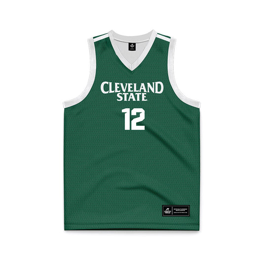 Cleveland State - NCAA Men's Basketball : Holden Pierre-Louis - Green Basketball Jersey-0