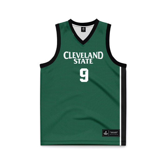 Cleveland State - NCAA Women's Basketball : Sarah Hurley - Green Basketball Jersey-0