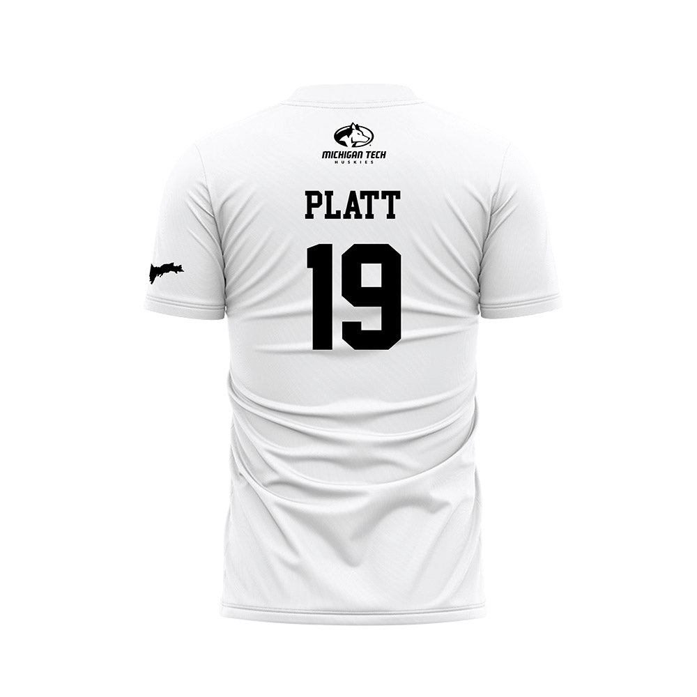 Michigan Tech - NCAA Women's Soccer : Kivrin Platt - White Soccer Jersey-1