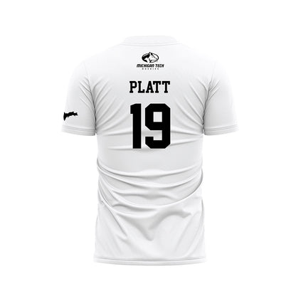 Michigan Tech - NCAA Women's Soccer : Kivrin Platt - White Soccer Jersey-1