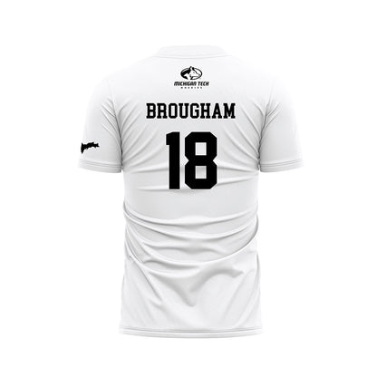 Michigan Tech - NCAA Women's Soccer : Melanie Brougham - White Soccer Jersey-1