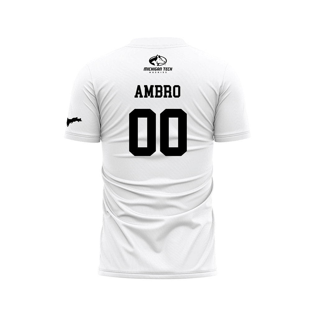 Michigan Tech - NCAA Women's Soccer : Polly Ambro - White Soccer Jersey-1