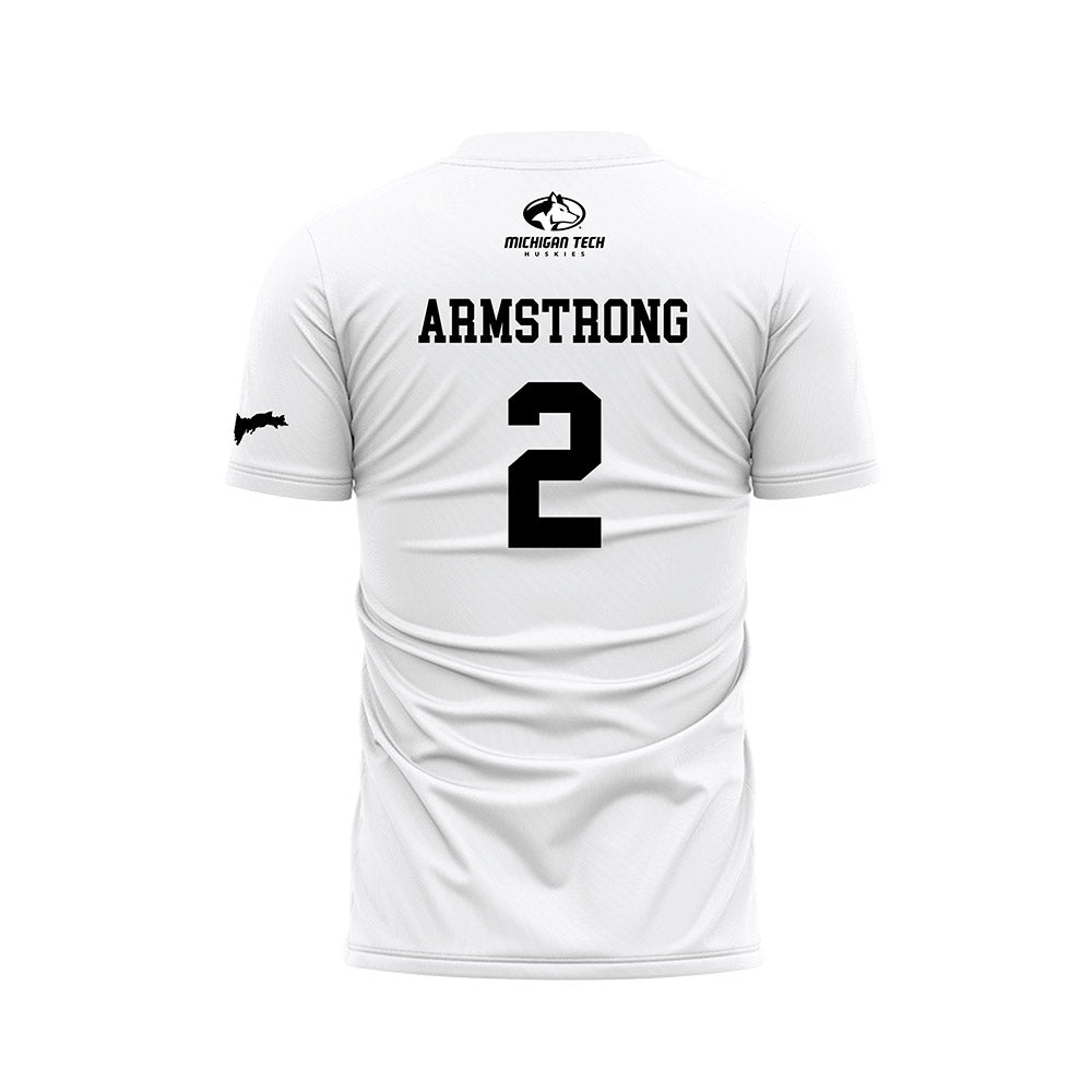 Michigan Tech - NCAA Women's Soccer : Brooke Armstrong - White Soccer Jersey-1