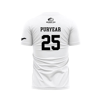 Michigan Tech - NCAA Women's Soccer : Ak Puryear - White Soccer Jersey-1