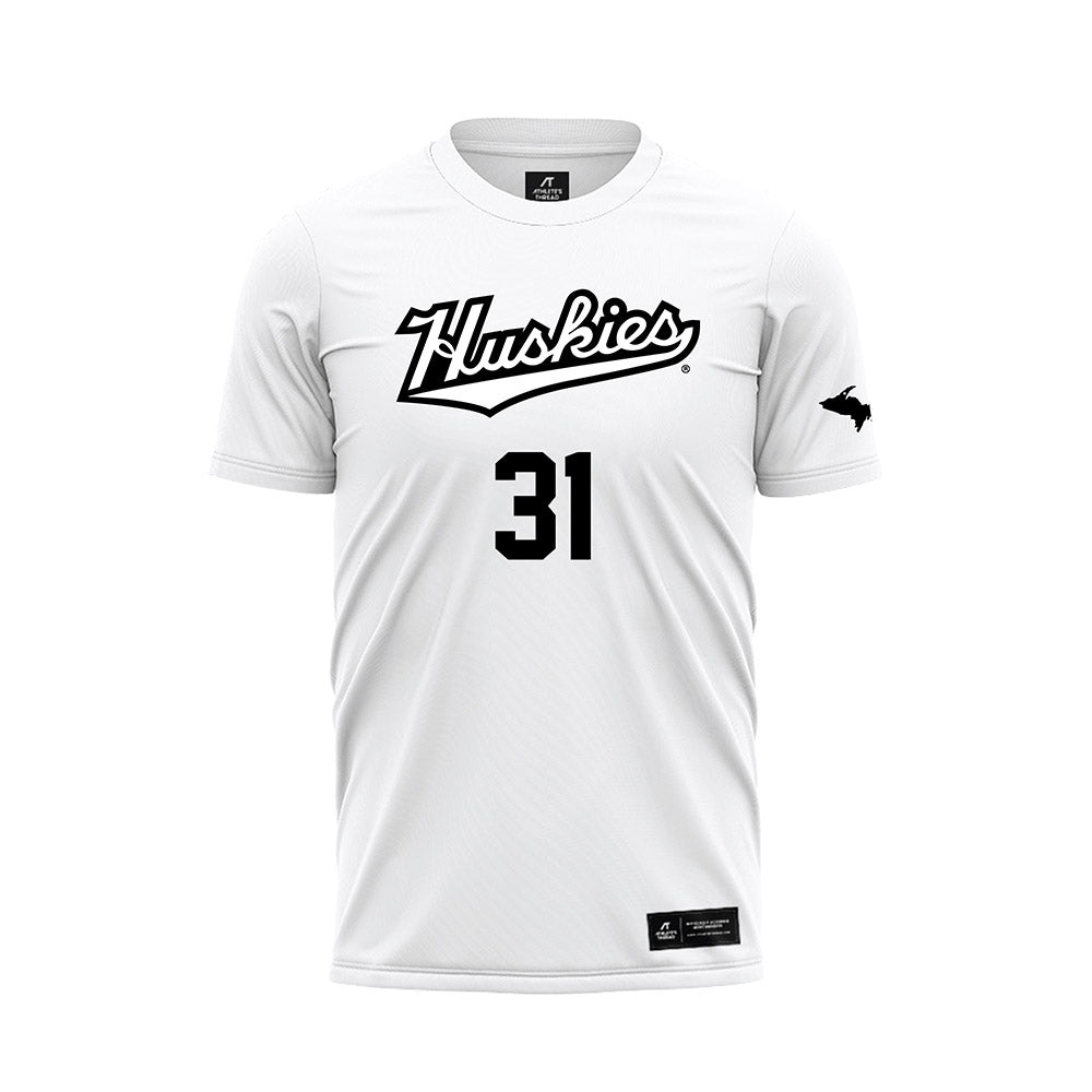 Michigan Tech - NCAA Women's Soccer : Karli Koskinen - White Soccer Jersey-0
