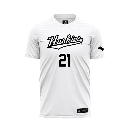 Michigan Tech - NCAA Women's Soccer : Olivia Jones - White Soccer Jersey-0