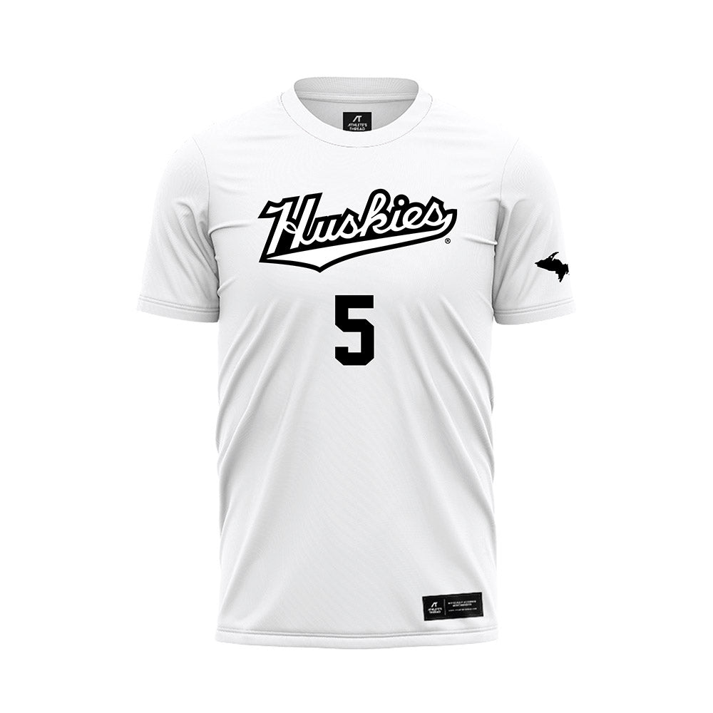 Michigan Tech - NCAA Women's Soccer : Harper Neldner - White Soccer Jersey-0