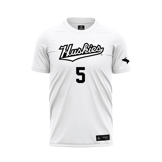 Michigan Tech - NCAA Women's Soccer : Harper Neldner - White Soccer Jersey-0