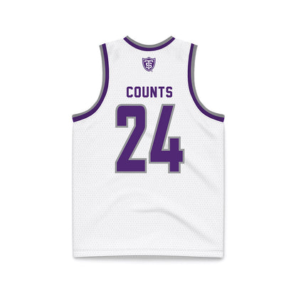 UST - NCAA Men's Basketball : Kyle Counts - White Basketball Jersey-1