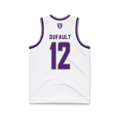 UST - NCAA Men's Basketball : Ryan Dufault - White Basketball Jersey-1