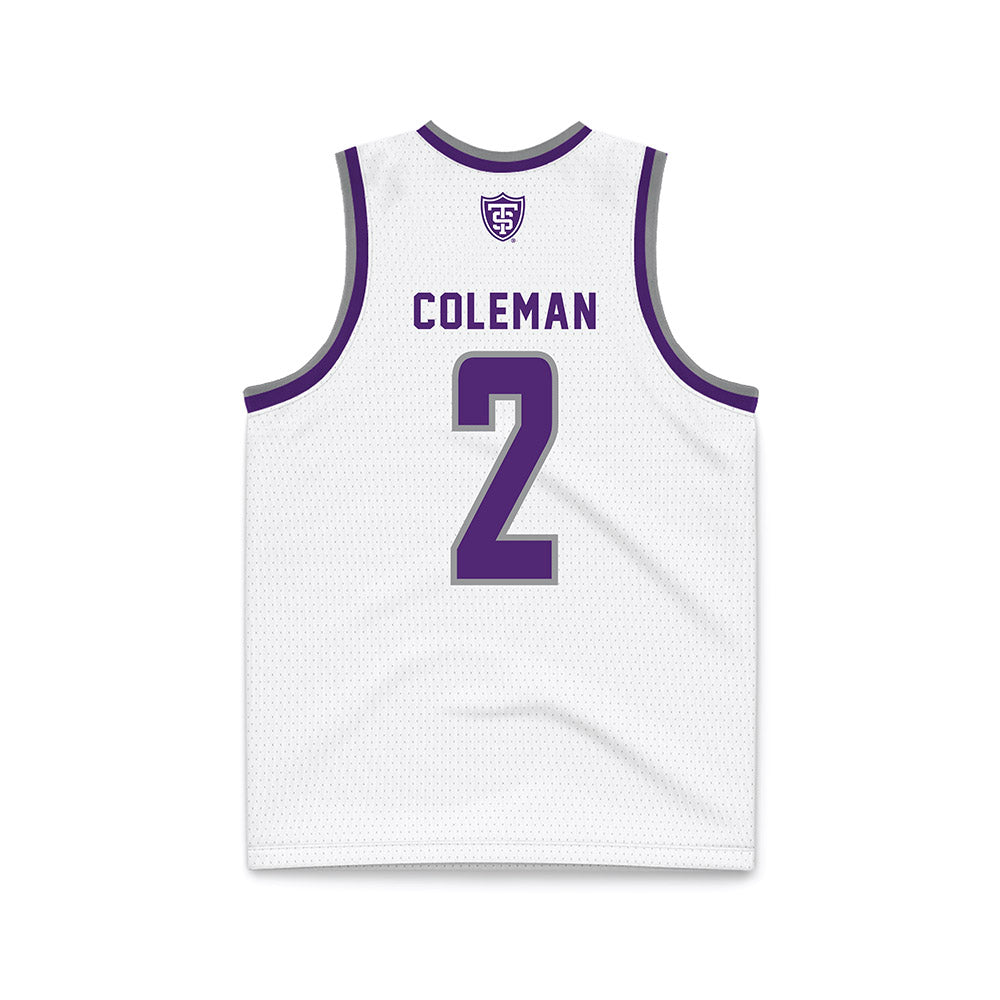 UST - NCAA Men's Basketball : Jermaine Coleman - White Basketball Jersey-1