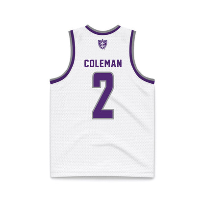 UST - NCAA Men's Basketball : Jermaine Coleman - White Basketball Jersey-1