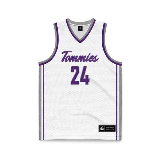 UST - NCAA Men's Basketball : Kyle Counts - White Basketball Jersey-0