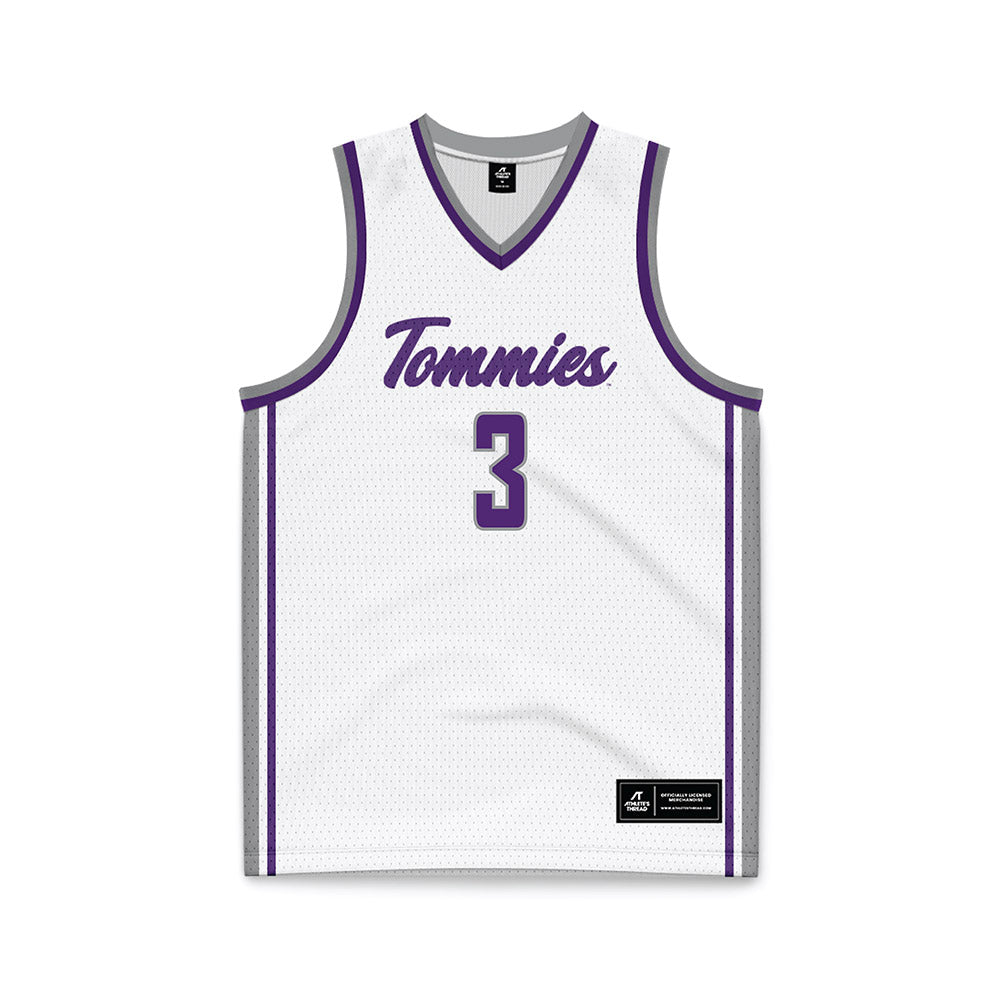 UST - NCAA Men's Basketball : Ryan Lafferty - White Basketball Jersey-0