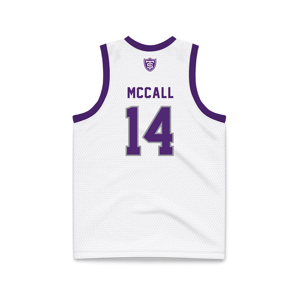UST - NCAA Women's Basketball : Autumn McCall - White Basketball Jersey-1