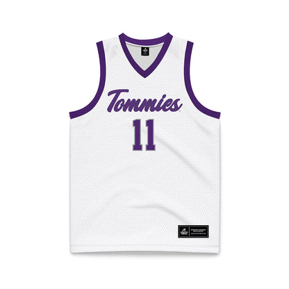 UST - NCAA Women's Basketball : Zoey Washington - White Basketball Jersey-0