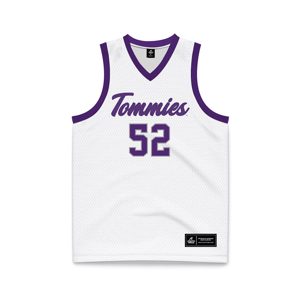 UST - NCAA Women's Basketball : Savannah McGowan - White Basketball Jersey-0