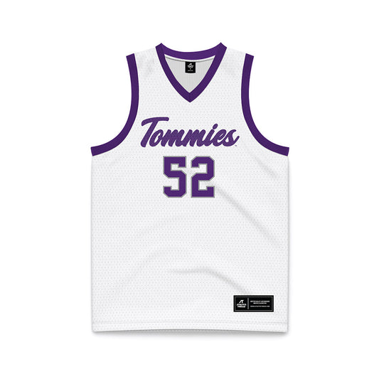 UST - NCAA Women's Basketball : Savannah McGowan - White Basketball Jersey-0