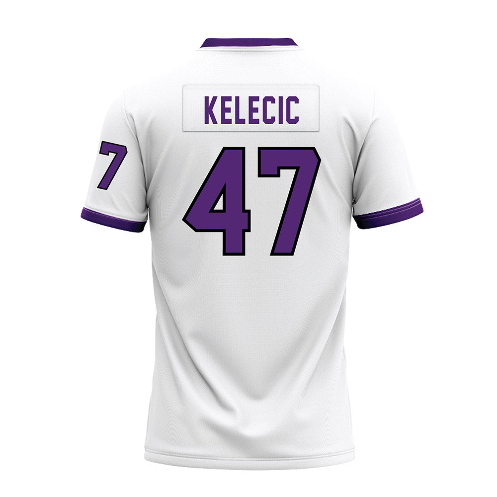 UST - NCAA Football : Michael Kelecic - White Premium Football Jersey-1